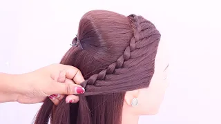 Very Easy Waterfall hairstyle - New hairstyle | Waterfall hairstyle tutorial | Hairstyle