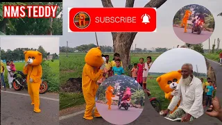 Teddy prank video with public reaction cute girl NMS TEDDY