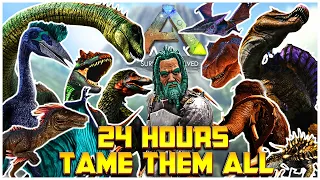 I Had 24 Hours To Tame Every Creature on Ark Survival Evolved The Island!