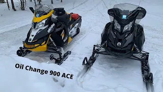 How to do an oil change 2014-2021 Skidoo 900 Ace *works on all models* turbo/naturally aspirated.