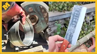 Manual knife forging process from Bearing