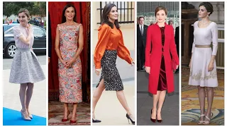 World's most beautiful and gorgeous Queen 👑 Letizia of Spain dress styles/queen Letizia outfits 2024