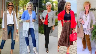 Old Women Vintage Clothes Top Trending 2023 | Winter business Outfits Style For Women