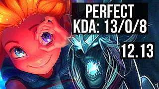 ZOE vs KARTHUS (MID) | 13/0/8, Legendary, 700+ games, 1.0M mastery | KR Grandmaster | 12.13