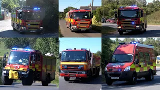 Derbyshire Command Unit, Water Carrier, Unimog and Fire Engines Responding During MAJOR HEATWAVE!