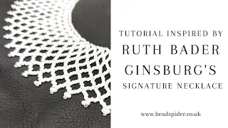 How to make Ruth Bader Ginsburg's Collar Necklace | Bead Spider Live Jewellery Tutorial