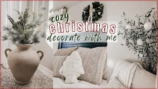 COZY CHRISTMAS DECORATE WITH ME // bedroom christmas decorating ideas! clean + decorate with me 2022