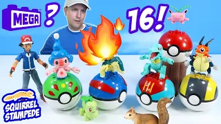 MEGA Pokemon Series 16 Poke Ball Build Review with Mime Jr & Lost Origin TCG