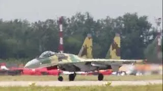 Su-35 solo display, 100th Anniversary of Russian Air Forces - Air Show, Zukovsky, 2012