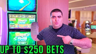 Let's Bet Up To $250 Per Spin On Huff N Puff Slot