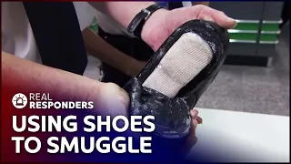 Smuggler Attempts To Hide Narcotics In Footwear | Customs | Real Responders