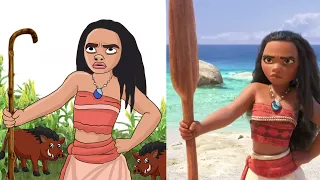 Moana & Maui Funniest moments - Funny Drawing