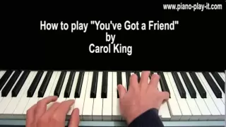 You've Got a Friend Piano Tutorial Carole King