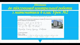 Підготовка до підсумкової контрольної роботи з математики 6 клас Урок №2