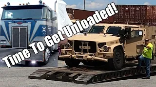 Unloading Armored Military Truck In Baltimore