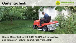 Honda Rasentraktor HF 2417K5 HM mit innovativer und robuster Technik ausführlich vorgestellt