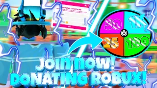🔴Donating And Raising Robux!💸 | PLZ DONATE LIVE!!