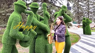 Happy - Pharrell Williams - Alto Saxophone by Valeriya (cover) Saturday Jazz