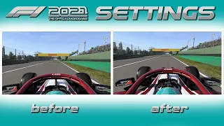 F1 2021 SETTINGS, CAMERA, ASSISTS and MORE...