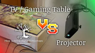 Projector vs TV Case or Gaming Table for digital RPG Battlemaps