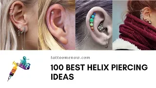 100 Best Helix Piercings Ideas and Jewelries