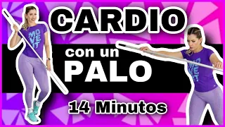 CARDIO PARA ADELGAZAR CON PALO DE ESCOBA | 14 Minutos | NatyGlossGym