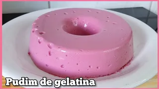 Olha Isso!!! SOBREMESA FÁCIL E DELICIOSA | SÓ 2 INGREDIENTES | PUDIM DE GELATINA COM CREME DE LEITE