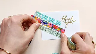 Easy Washi Tape Thank You Card How-To