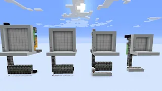 Minecraft 5x5, 6x6, 7x7 and 8x8 Honey and slimeblock piston door tutorial. (only for Java edition)