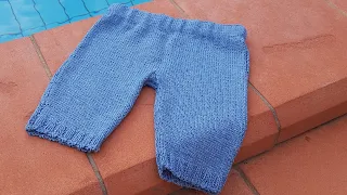 Pantaloncini bimbo/a lavorati a maglia tutorial (cotone)