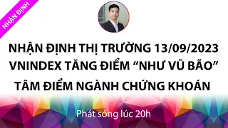 #45. Nhận Định Thị Trường 13/09/2023 - VNINDEX TĂNG ĐIỂM “NHƯ VŨ BÃO” - TÂM ĐIỂM NGÀNH CHỨNG KHOÁN