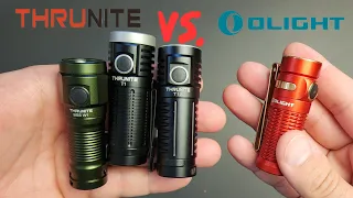 🔦 Thrunite Flashlights VS. Olight  (Baton 3 VS. W1, T1, & T1S)