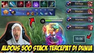 ALDOUS HYPERCARRY 500 STACK TERCEPAT DALAM SEJARAH - Mobile legends