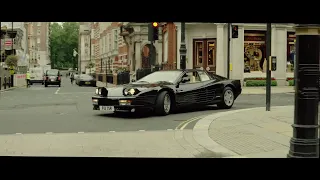 London, a walk in the park. Ferrari Testarossa. Black Testarossa.