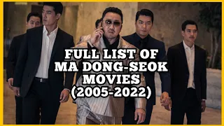 Full List Of Ma Dong-Seok Movies (2005-2022) | Senarai Penuh Filem Ma Dong-Seok (2005-2022)
