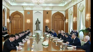 Состоялась встреча Президента Ильхама Алиева и Президента Гурбангулу Бердымухамедова в расширенном с