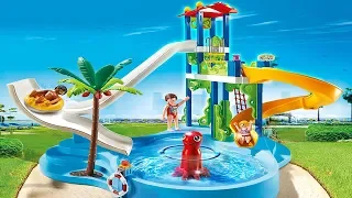 Lord and Joe play with  #PLAYMOBILWaterPark  with Slides