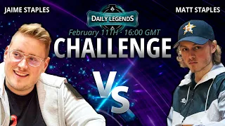 @PokerStaples V @matthewstaples8714  | WHO IS THE BEST BRO? |  Daily Legends Challenge | partypoker