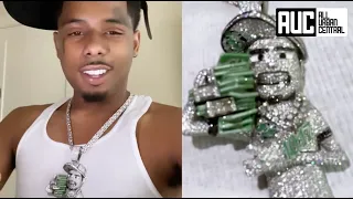 Pooh Shiesty Gets A Buss Down Diamond Chain Of Himself Holding Money