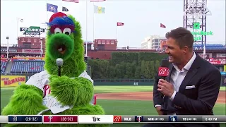 Johnny Kane with the Phillie Phanatic