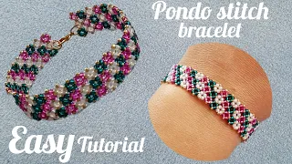 Pondo stitch bracelet/Simple and elegant bracelet/Easy jewelry making at home/DIY Tutorial
