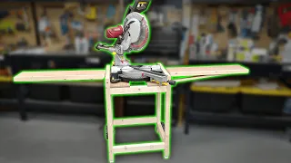 DIY Miter Saw Stand with Wheels for your DeWalt, Ryobi, Harbor Freight, Craftsman, or Milwaukee