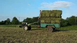 Тюкуємо , возим сіно. Заготовка на зиму.