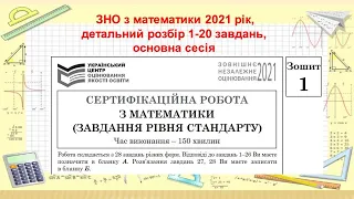 ЗНО з математики 2021. Розбір 1-20 завдань, основна сесія