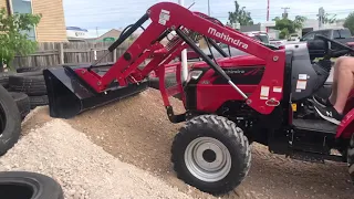 2021 Mahindra 2638 HST leveling some gravel with ease