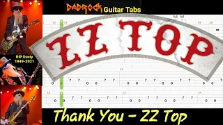 Thank You - ZZ Top - Guitar + Bass TABS Lesson