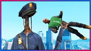 Siren Head becomes a POLICE OFFICER!! (GTA 5 Mods Gameplay)