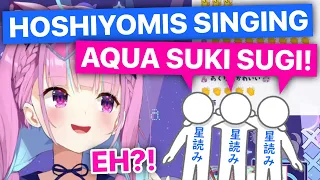 Aqua Finds Hoshiyomis Singing "Aqua-tan Ga Suki Sugi Song" (Minato Aqua / Hololive) [Eng Sub]