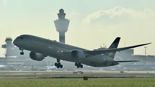 [4K] Stunning Plane Spotting at Amsterdam Airport Schiphol | B767, B777, B787, A350 & More