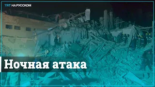 Появилось видео с камер наблюдения ракетной атаки по городу Гянджа